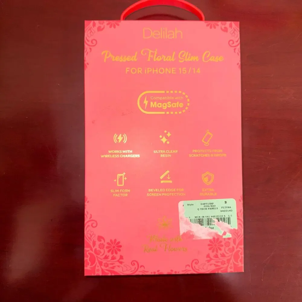 Floral iPhone 14/15 Case (NEW - opened box but unused)